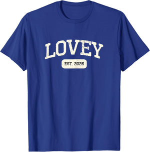 New Lovey Est 2026 1st First Time Pregnancy Announcement T-Shirt - T-Shirt | Royal