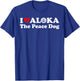 I Love Aloka The Peace Dog Men Kids T-Shirt - T-Shirt | Royal