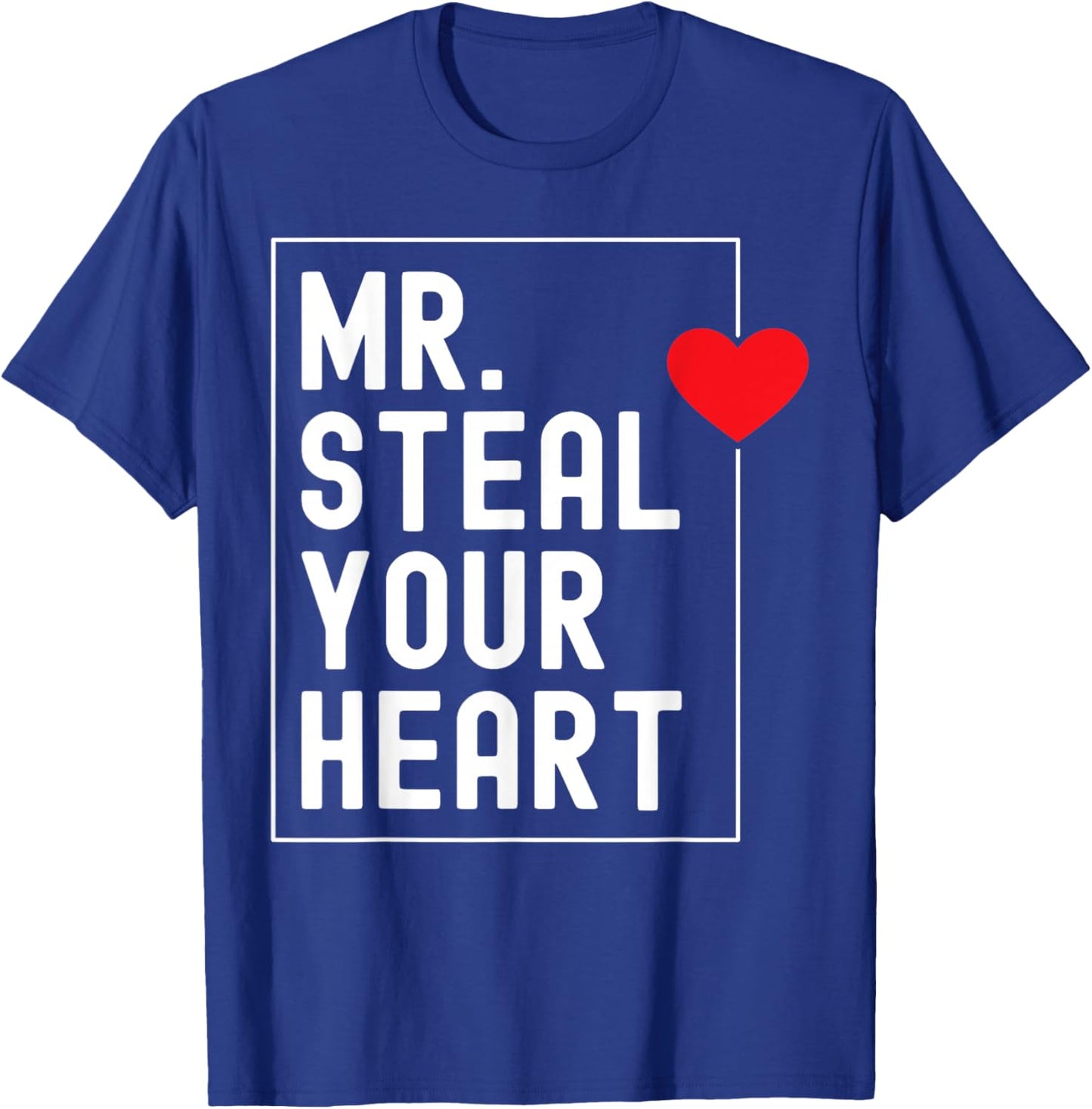 Mr. Steal Your Heart Valentines Day for Toddler Boys Kids T-Shirt - T-Shirt | Royal
