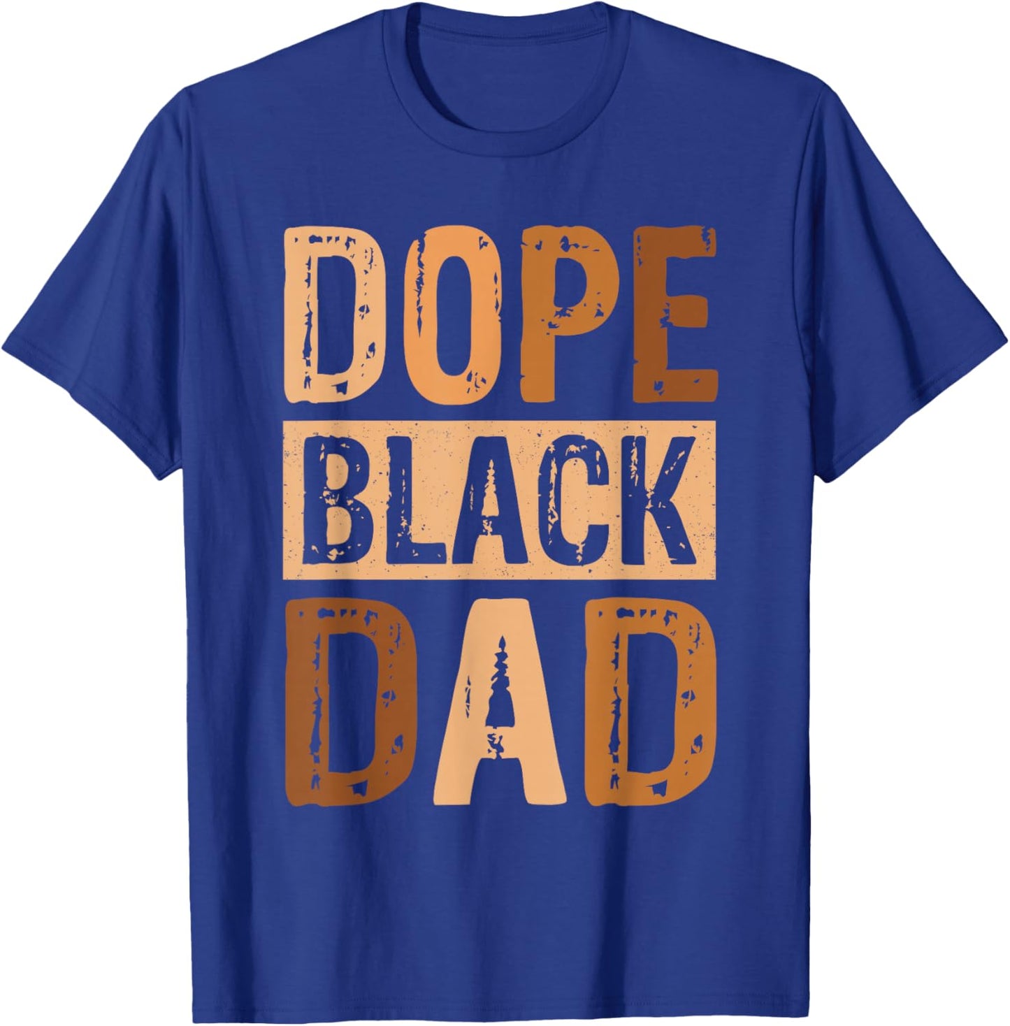 Dope Black Dad Melanin African American Family Matching T-Shirt - T-Shirt | Royal