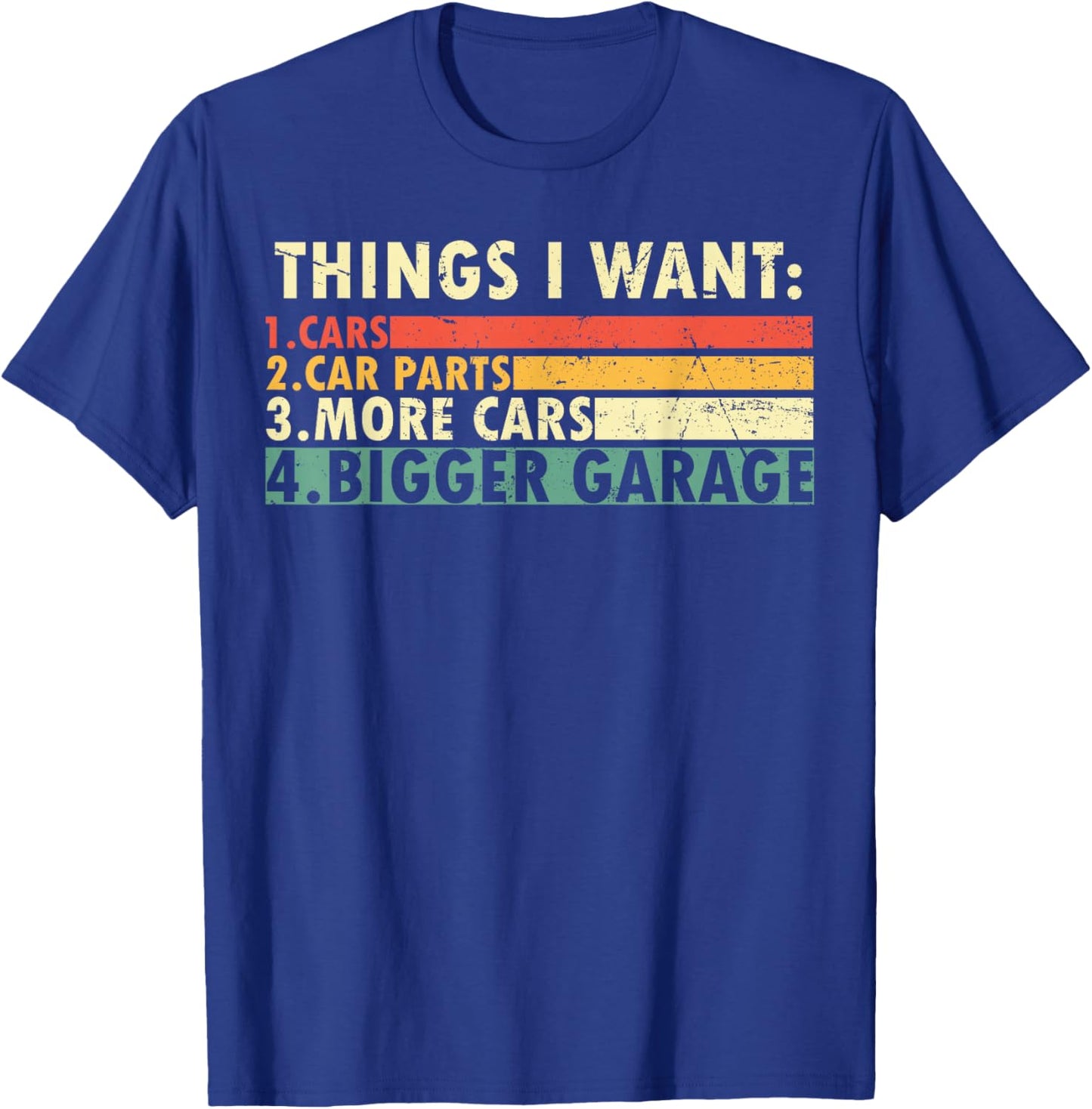 Funny Mechanic Things I Want Car Parts Garage Mechanic T-Shirt - T-Shirt | Royal