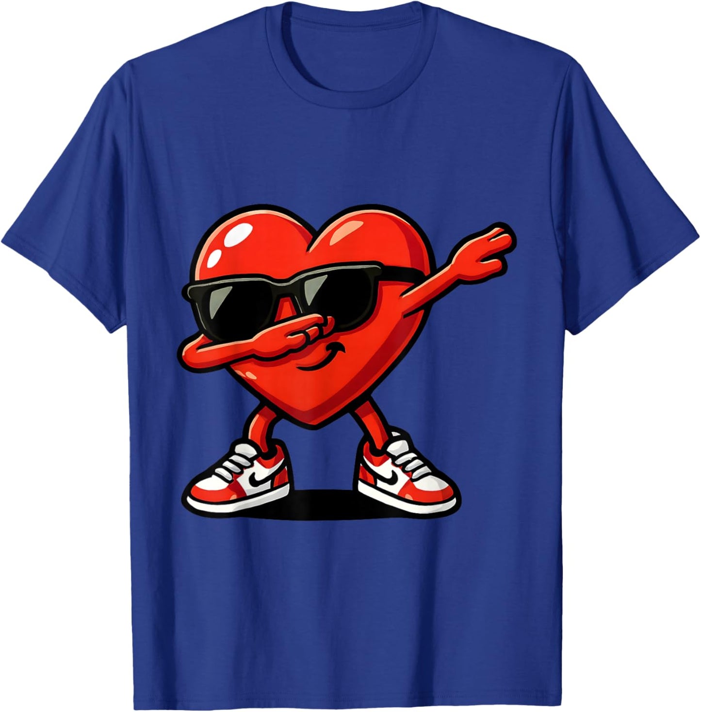 Valentine’s Day Dabbing Heart for Boys Girls Kids T-Shirt - T-Shirt | Royal