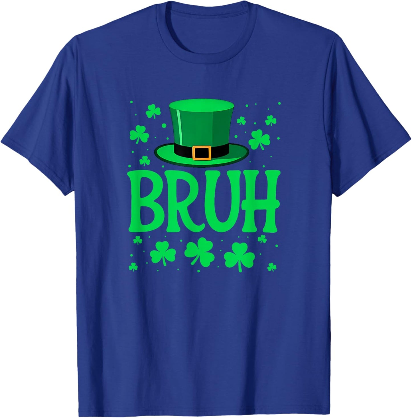 Bruh St Patricks Day Shamrock Saint Paddys Boys Teens Kids T-Shirt - T-Shirt | Royal