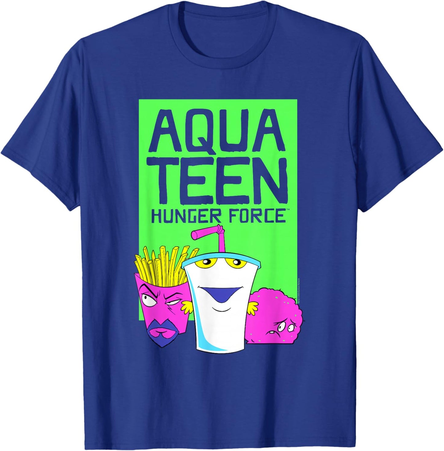 ATHF Neon Color Character Group Funny Cartoon T-Shirt - T-Shirt | Royal