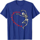 Skeleton Heart Valentine Graphic Dancing Skull Hearts Art T-Shirt - T-Shirt | Royal