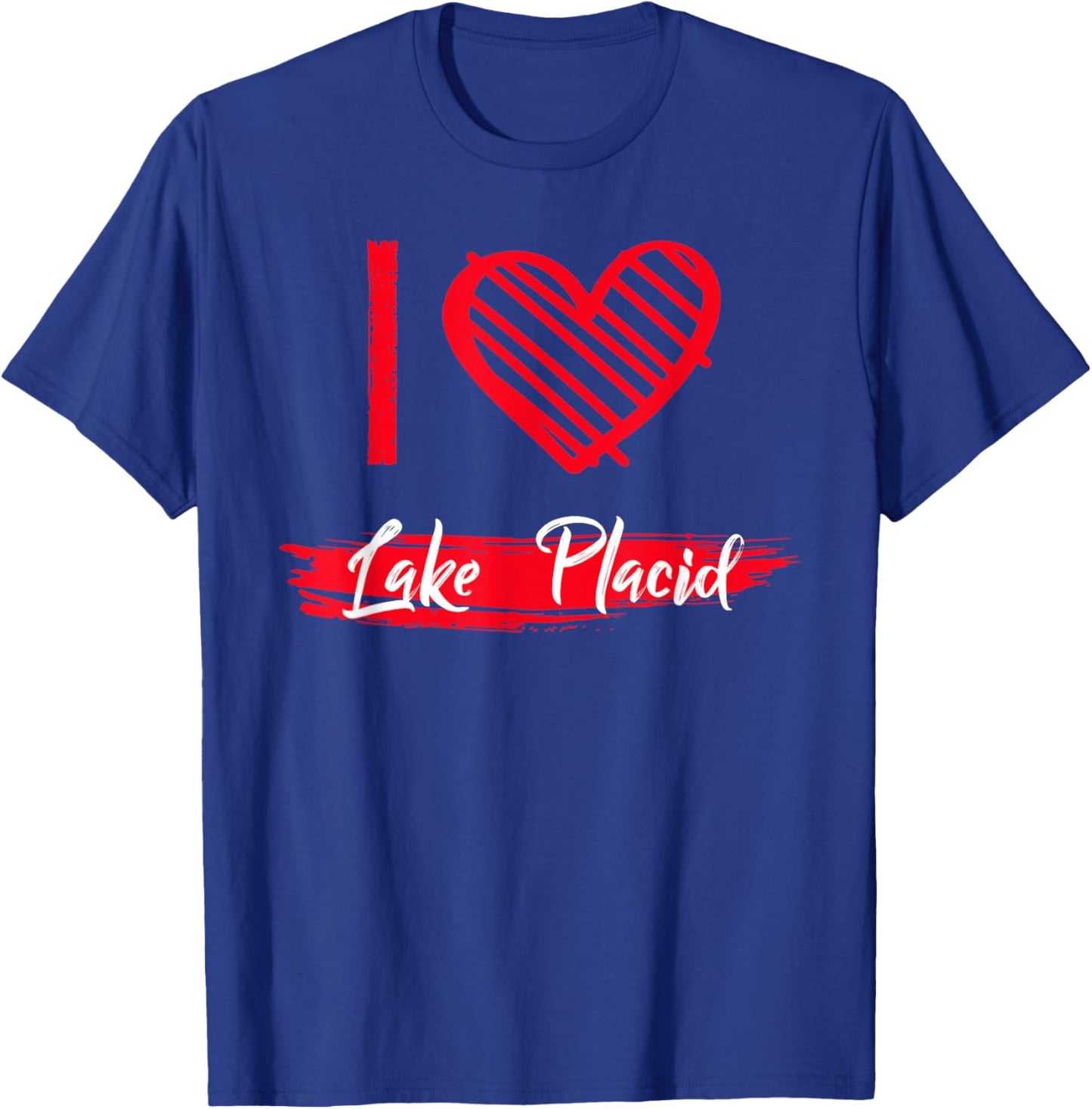 I Love Lake Placid I Heart Lake Placid T-Shirt - T-Shirt | Royal