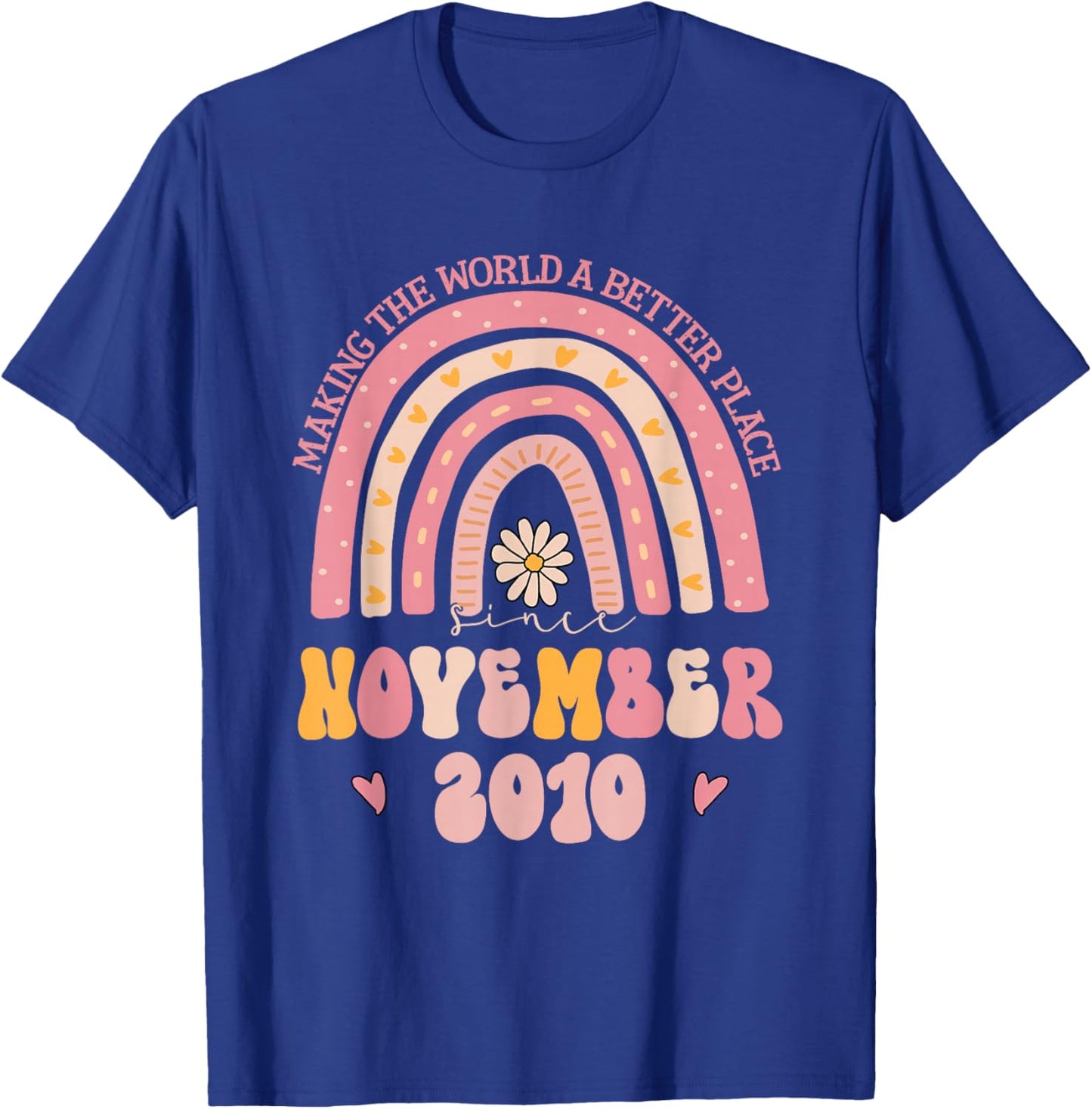 Turning 15 Retro November 2010 15th Birthday T-Shirt - T-Shirt | Royal