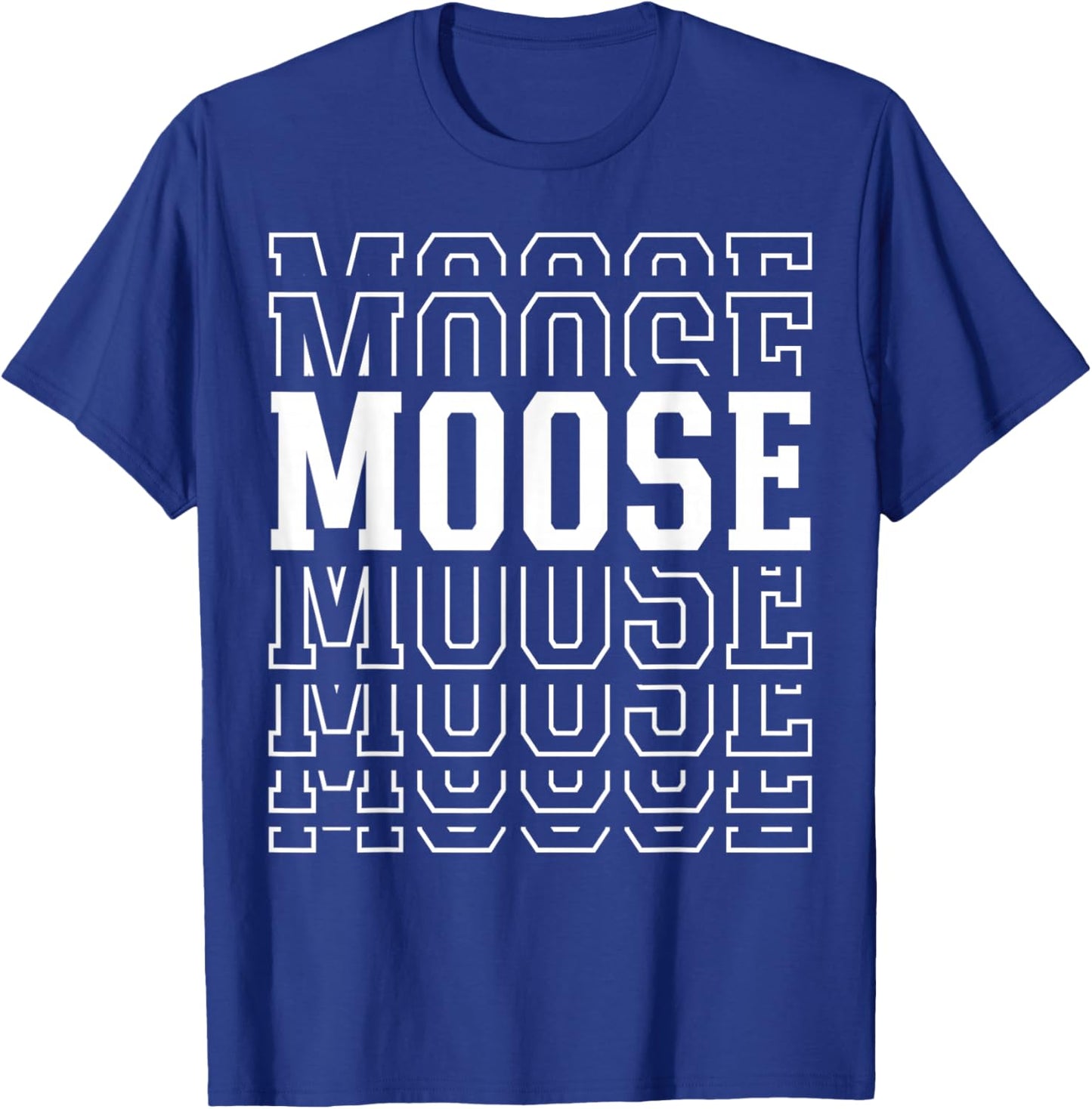 Moose Layered Text Costume Animal Lover T-Shirt - T-Shirt | Royal