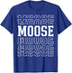Moose Layered Text Costume Animal Lover T-Shirt - T-Shirt | Royal