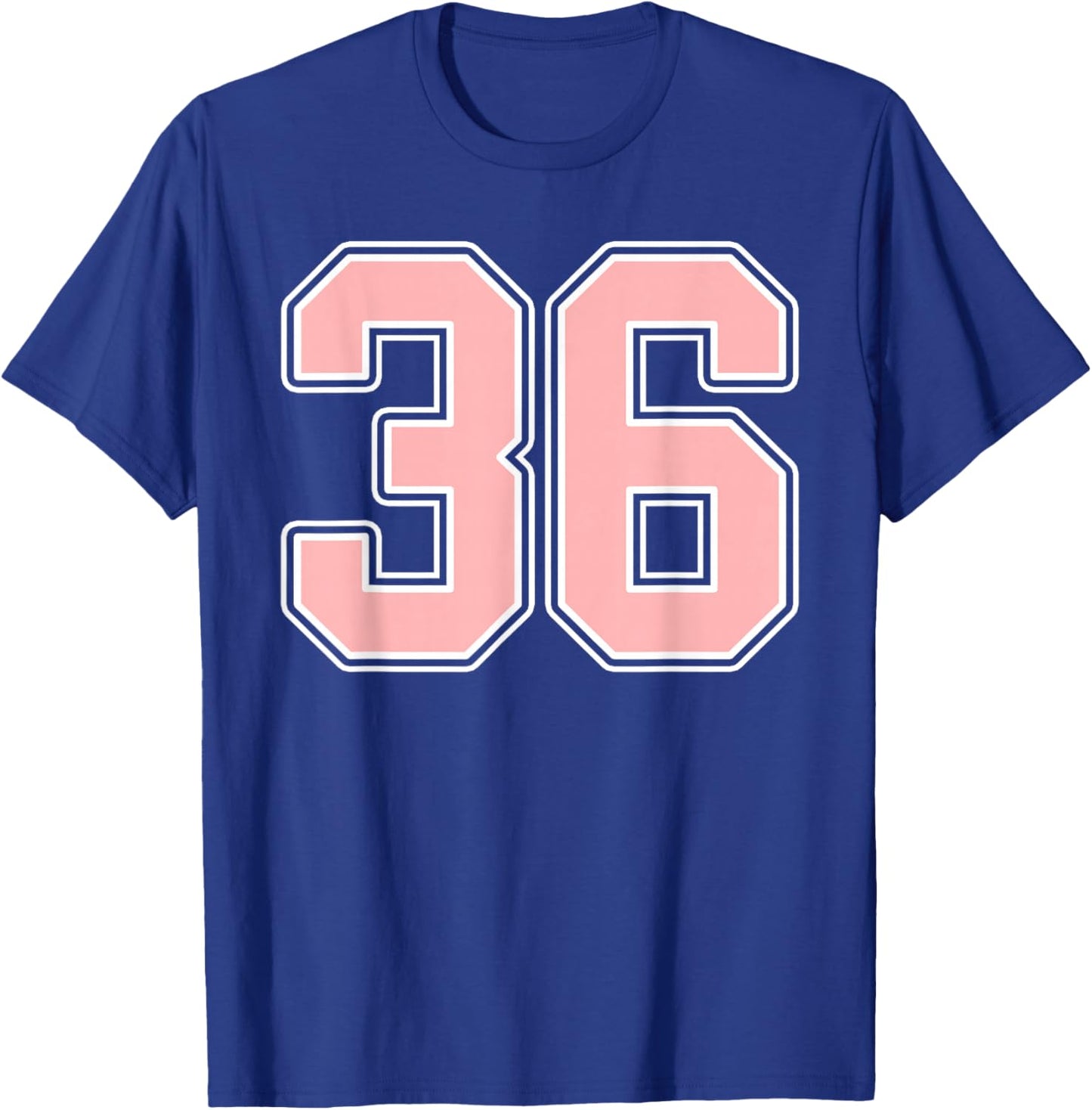 Cute Pink and White Number 36 Jersey Player Uniform #36 Fan T-Shirt - T-Shirt | Royal