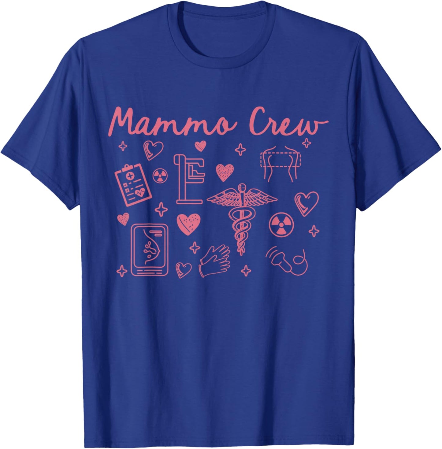 Retro Mammo Crew Radiology Valentines Mammo Technologist T-Shirt - T-Shirt | Royal