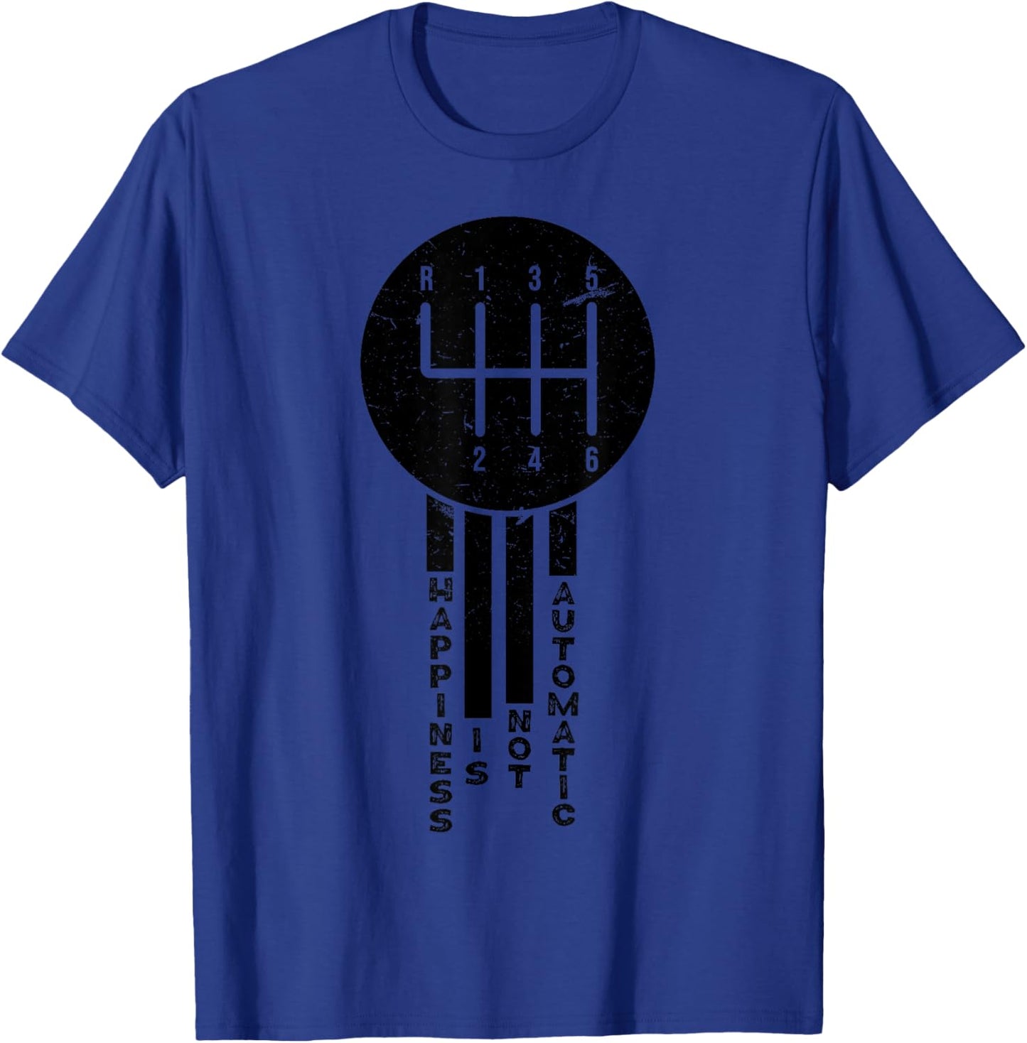 Happiness is not Automatic, but Manual Driving T-Shirt - T-Shirt | Royal