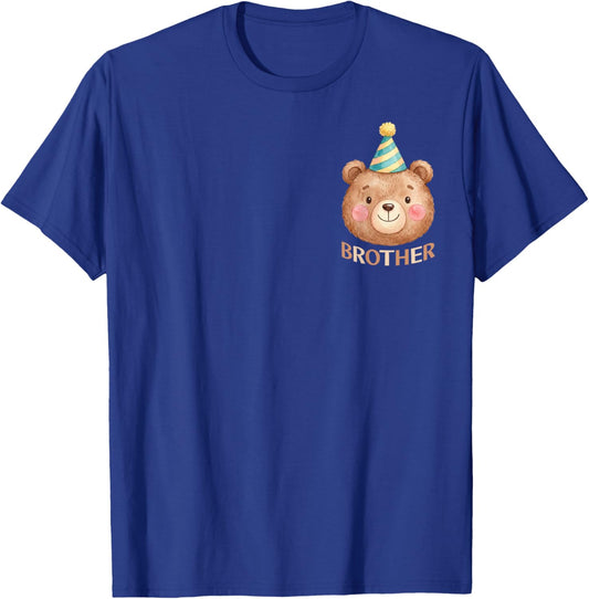Brother Bear 1st Birthday Boy Girl Family Matching Party T-Shirt - T-Shirt | Royal