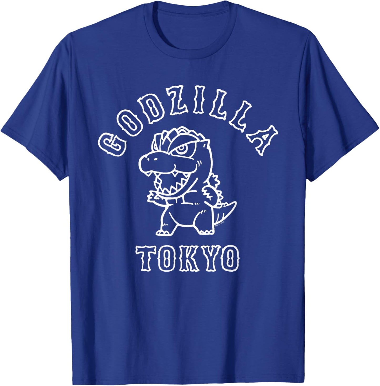 Godzilla Chibi Varsity Mascot Style Monster Classic Kaiju T-Shirt - T-Shirt | Royal