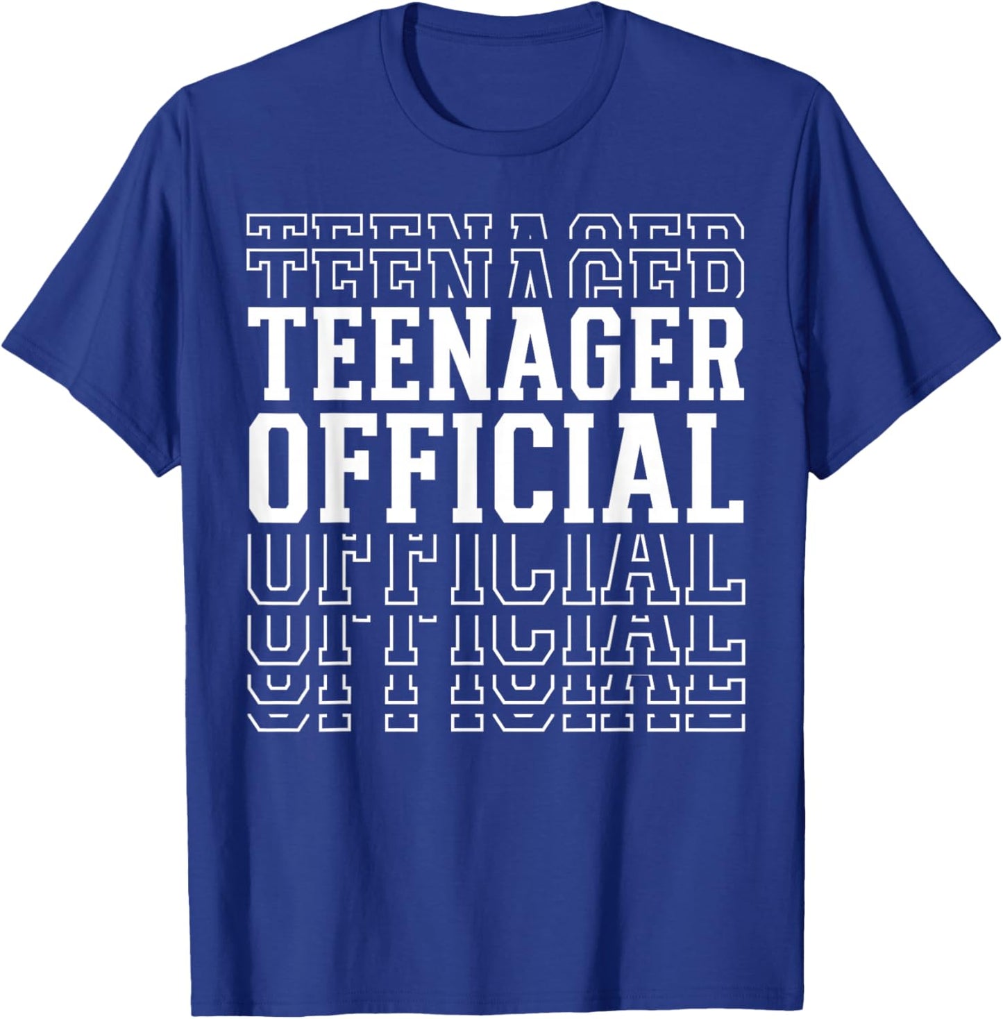 Teenager Official 13th Birthday Layered Text 13 Year Old T-Shirt - T-Shirt | Royal
