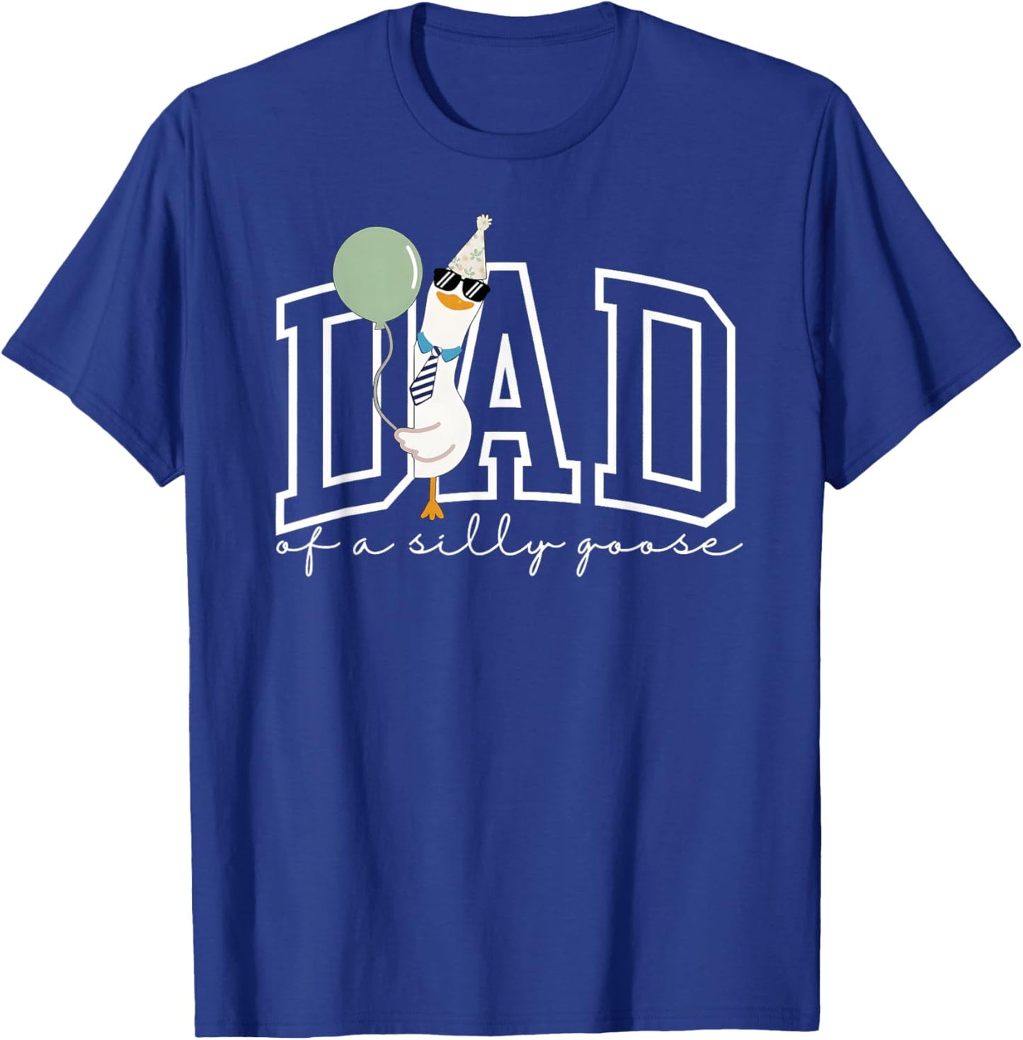 One Silly Goose Dad Papa 1st First Birthday Family Matching T-Shirt - T-Shirt | Royal