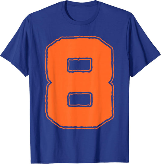 Number 8 8th Birthday Boy Eight Halloween Happy Birthday T-Shirt - T-Shirt | Royal