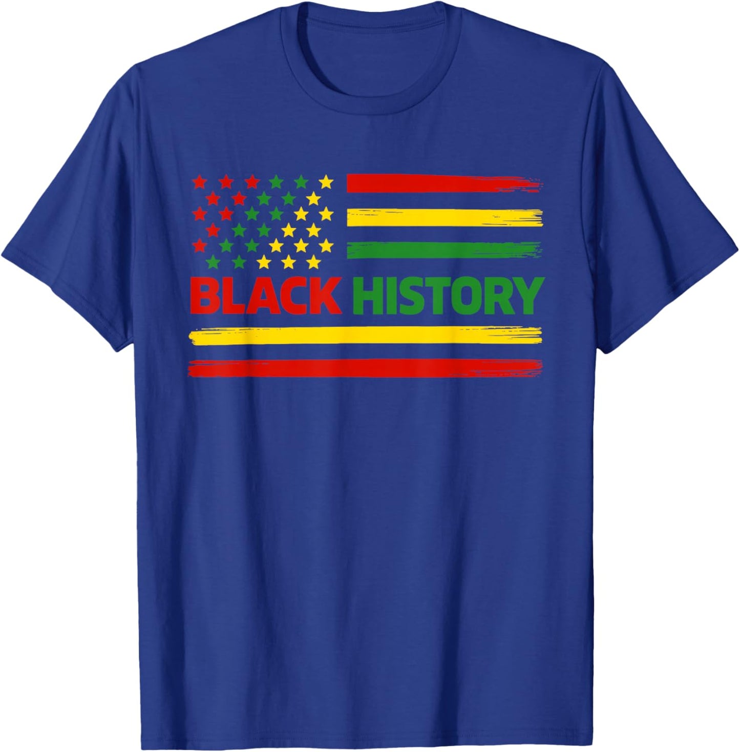 Black History African USA American Flag Africa Men Women Kid T-Shirt - T-Shirt | Royal
