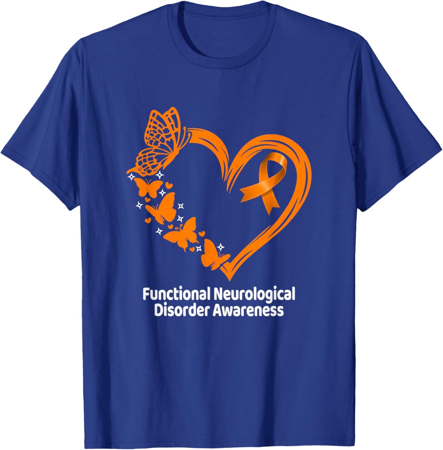 Functional Neurological Disorder FND Awareness Heart T-Shirt - T-Shirt | Royal