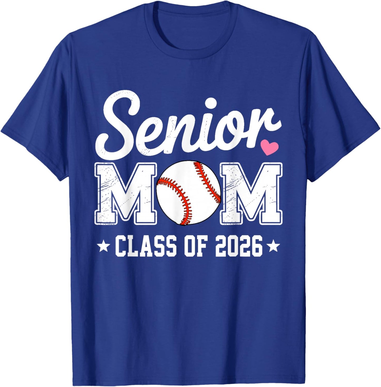Senior Mom Class of 2026 Baseball Retro Mom Graduation 2026 T-Shirt - T-Shirt | Royal