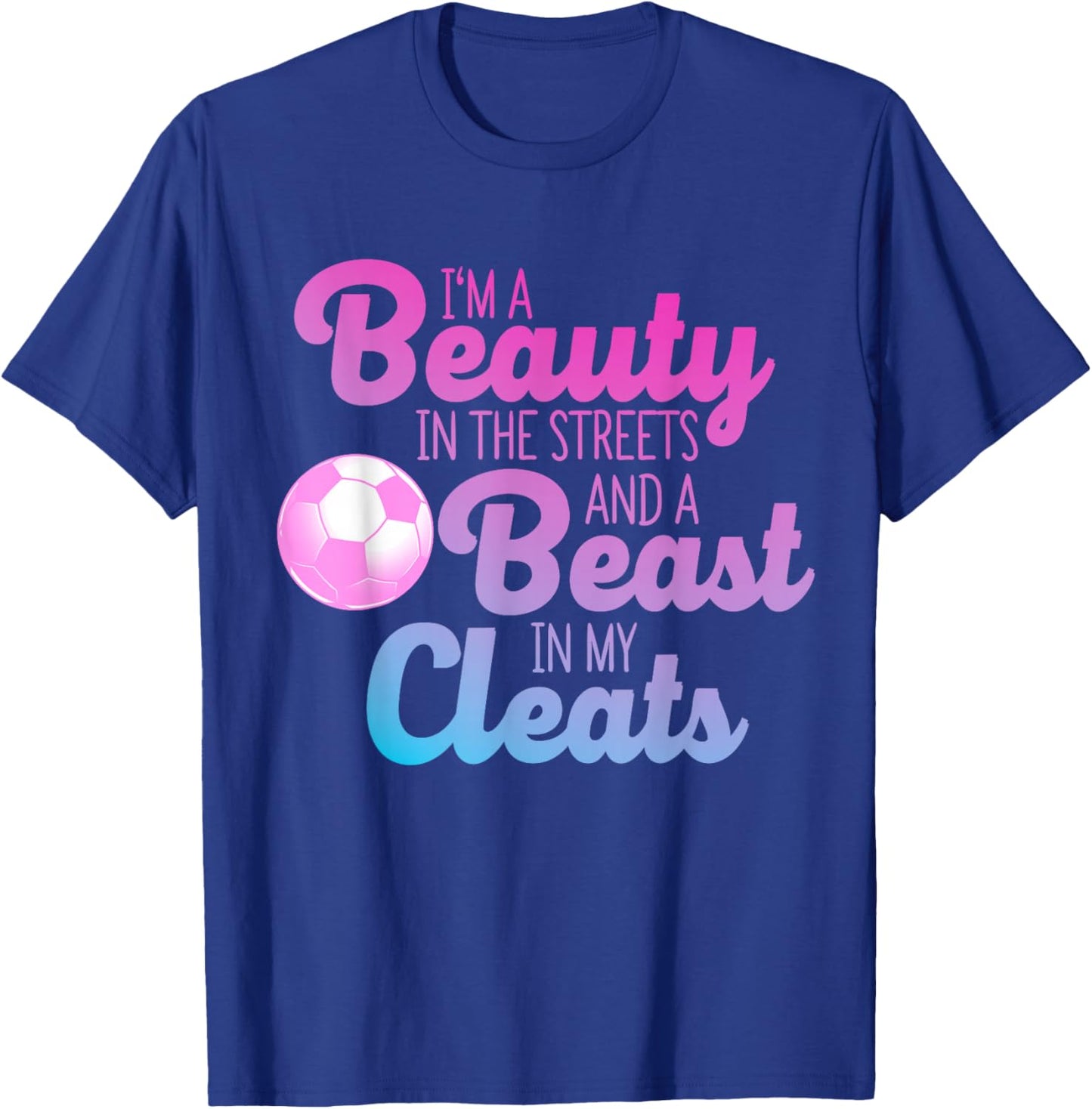 Funny Soccer Art Girls Soccer Player Soccer Lover T-Shirt - T-Shirt | Royal