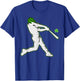 St Patrick Day Baseball Batter Player Shamrock Men Boys Kid T-Shirt - T-Shirt | Royal