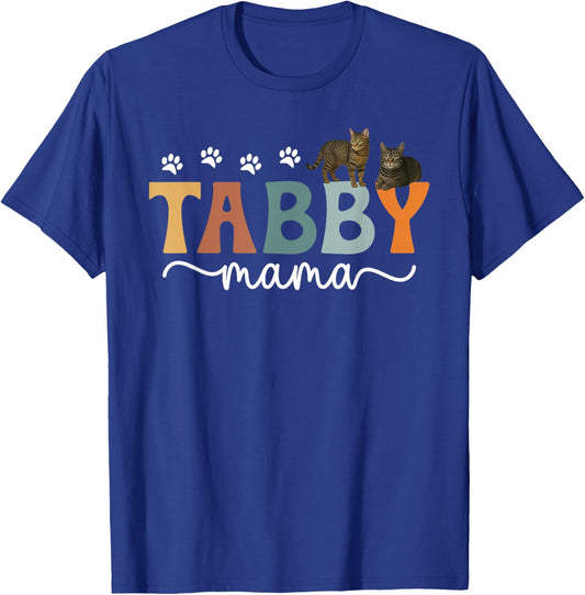 Tabby Mama Gray Tabby Cat Owner Grey Tabby Cat Mom T-Shirt - T-Shirt | Royal