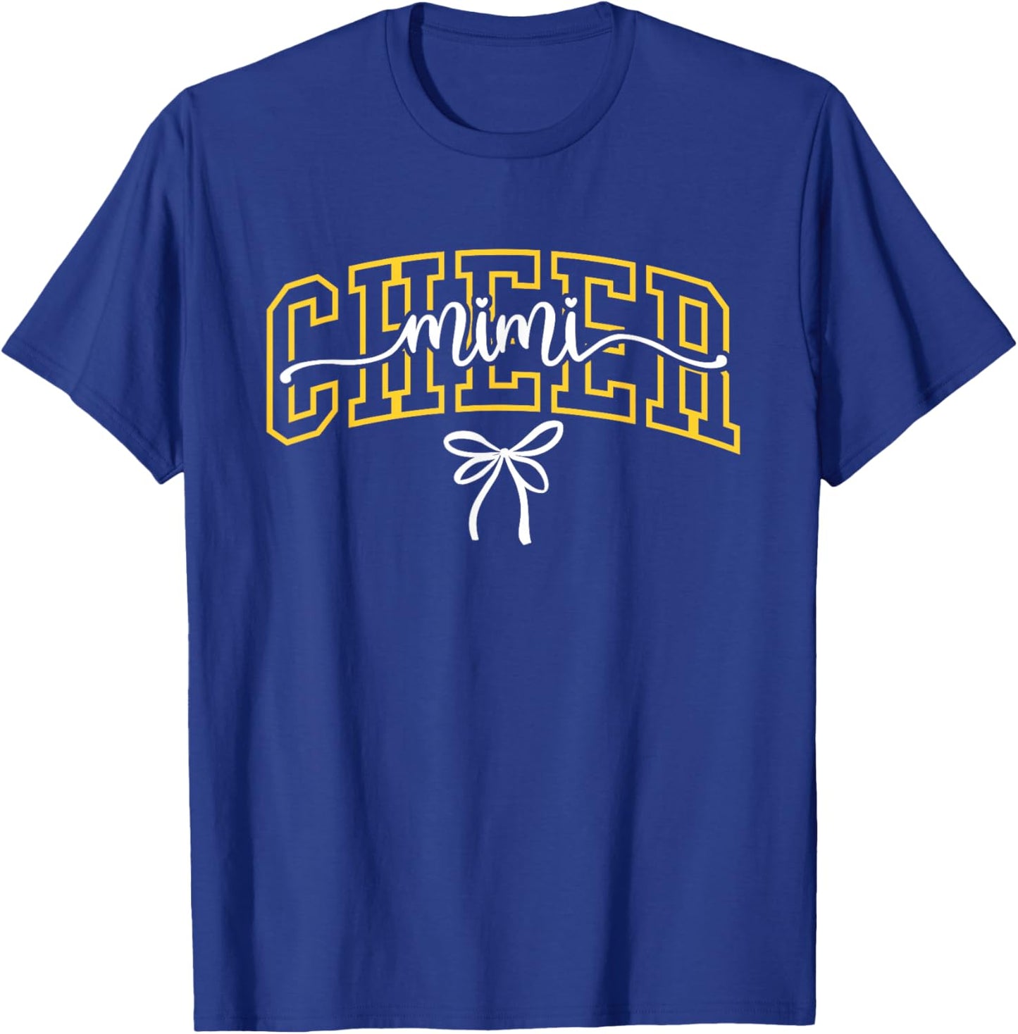 Cheer Mimi Chearleading Grandma High School Black Gold T-Shirt - T-Shirt | Royal