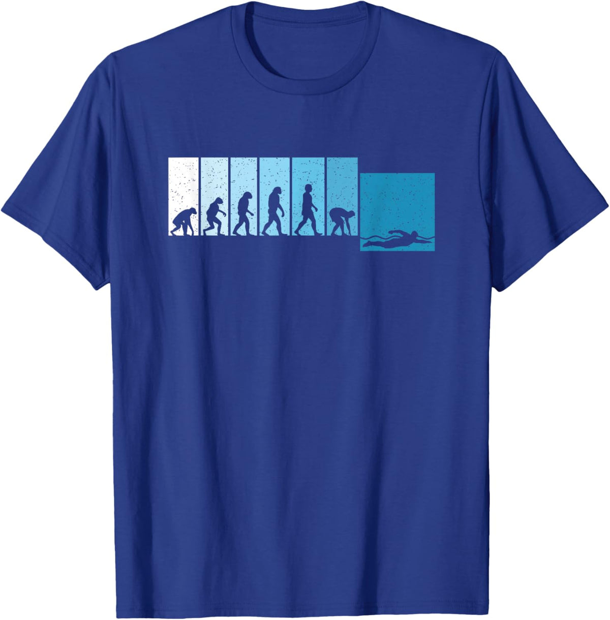 Swimming Evolution Swim Funny Swimmer Men Boys Kids T-Shirt - T-Shirt | Royal