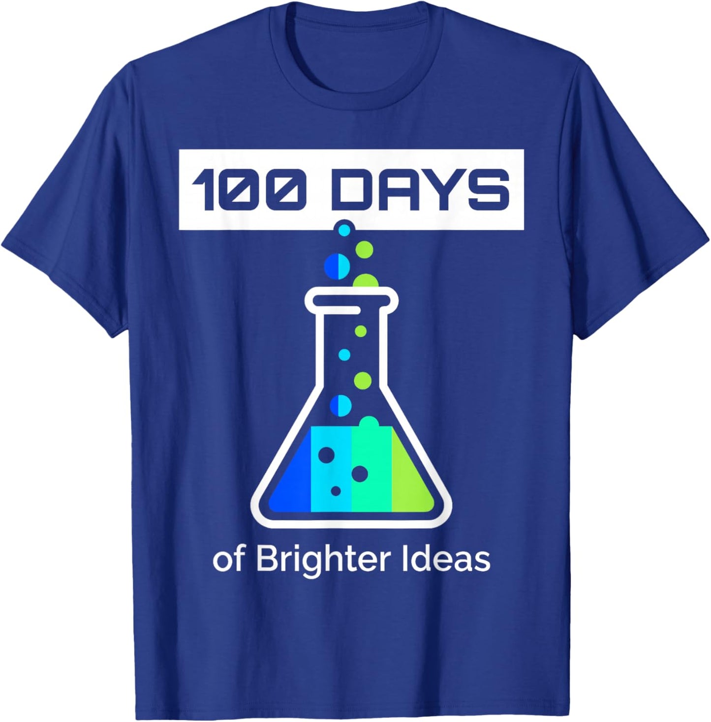 100 Days of School Science T-Shirt - T-Shirt | Royal