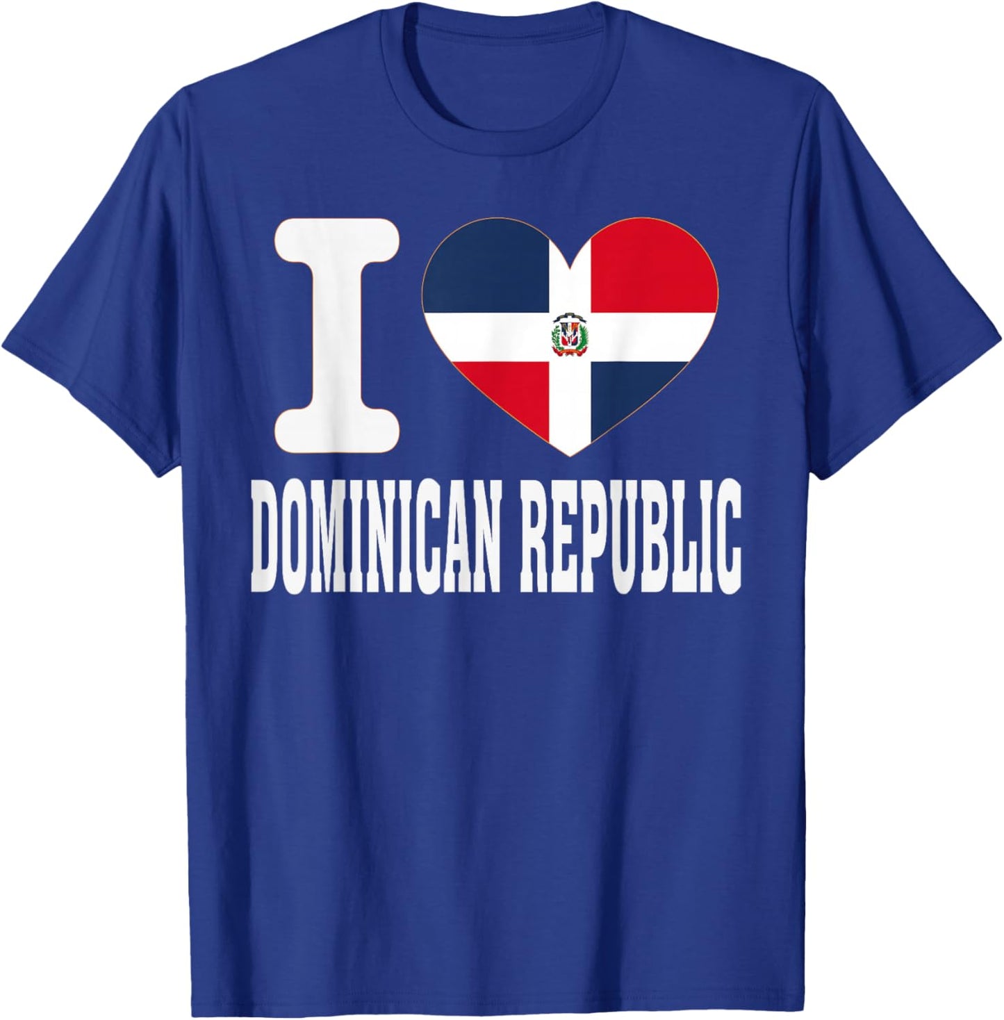 I Love Dominican Republic Heart Souvenir Lovers Pride Travel T-Shirt - T-Shirt | Royal