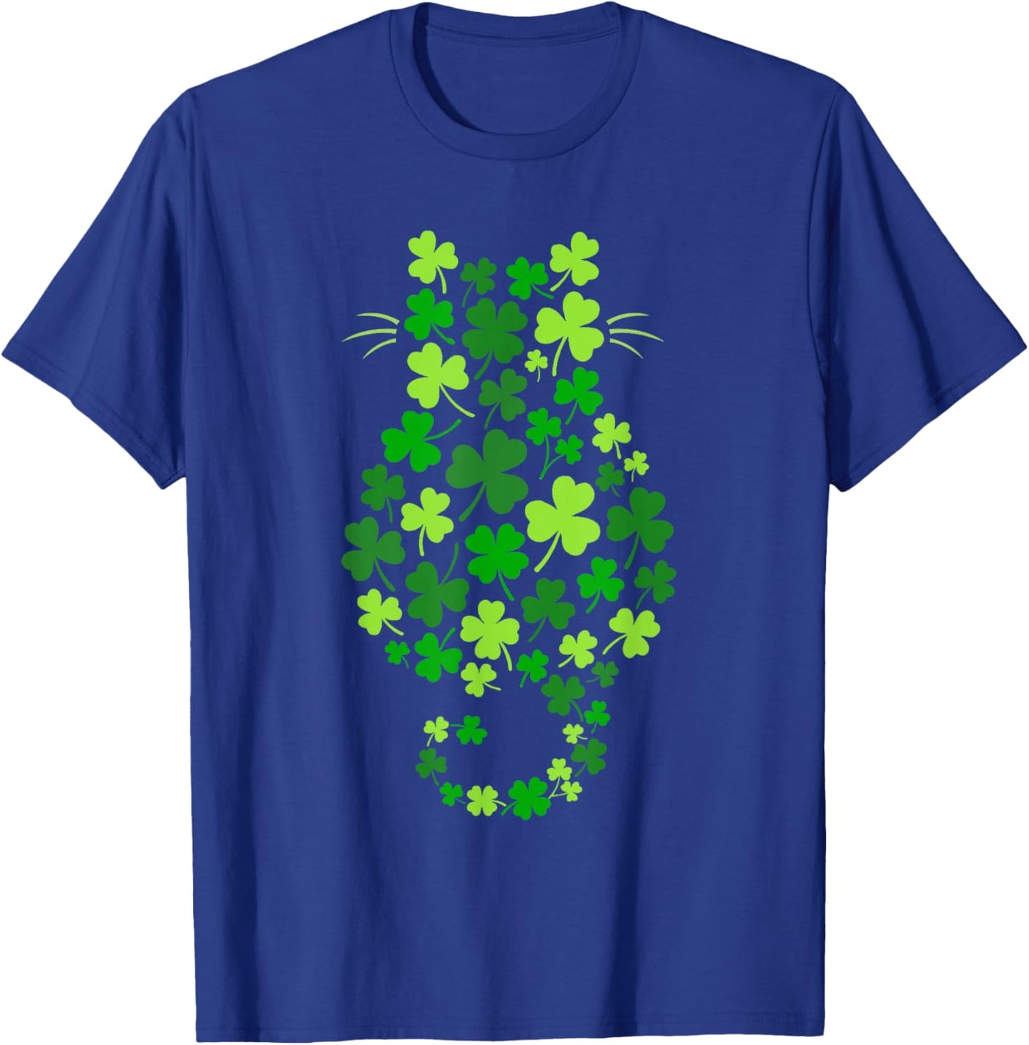 Cat Irish Shamrock Funny St. Patrick's Day T-Shirt - T-Shirt | Royal