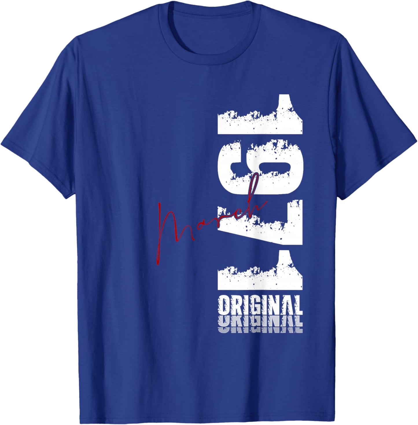 55th Birthday Gift Men Women Vintage March 1971 T-Shirt - T-Shirt | Royal