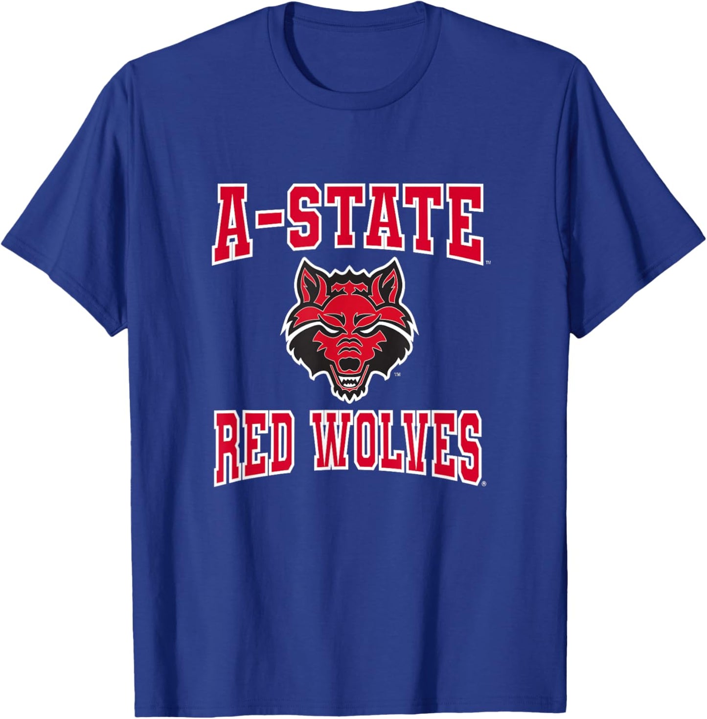 Arkansas State Red Wolves A-State NCAA ASTATE07 T-Shirt - T-Shirt | Royal