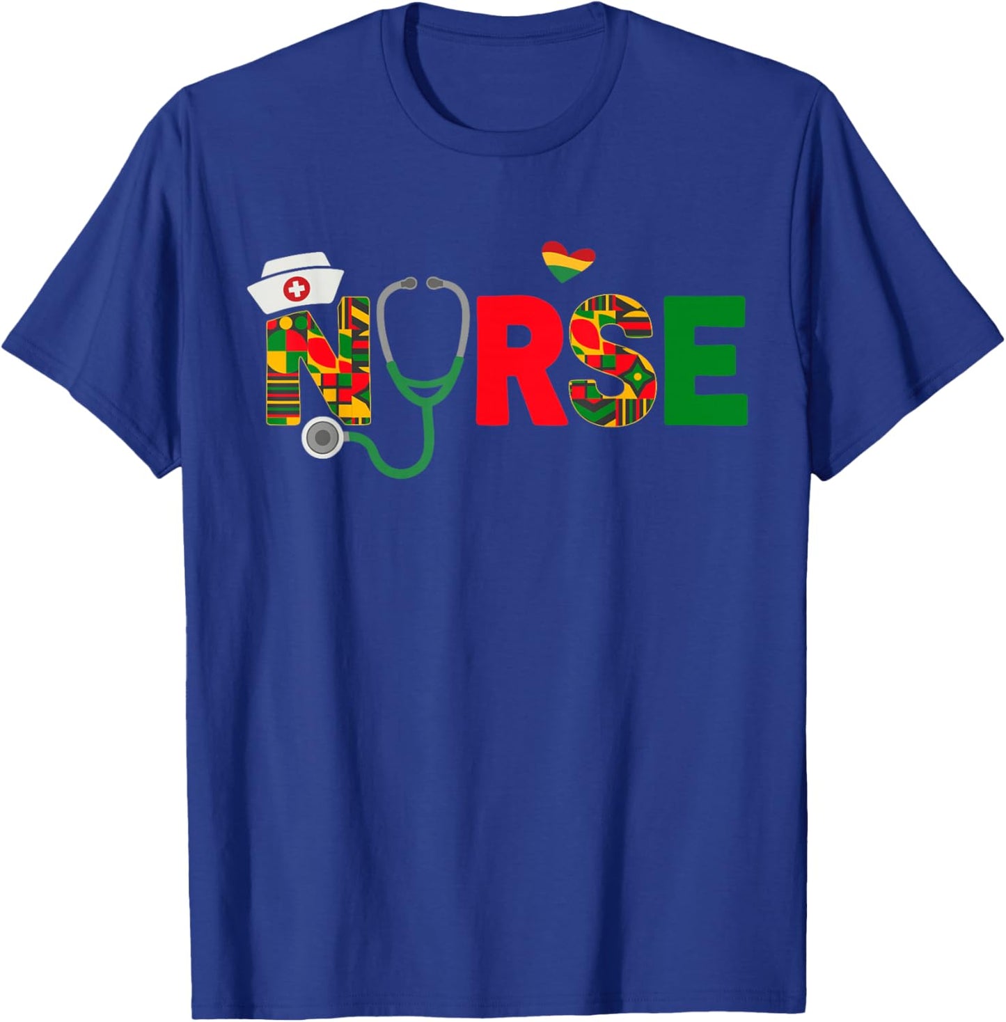 Nurse Black Women Juneteenth T-Shirt - T-Shirt | Royal