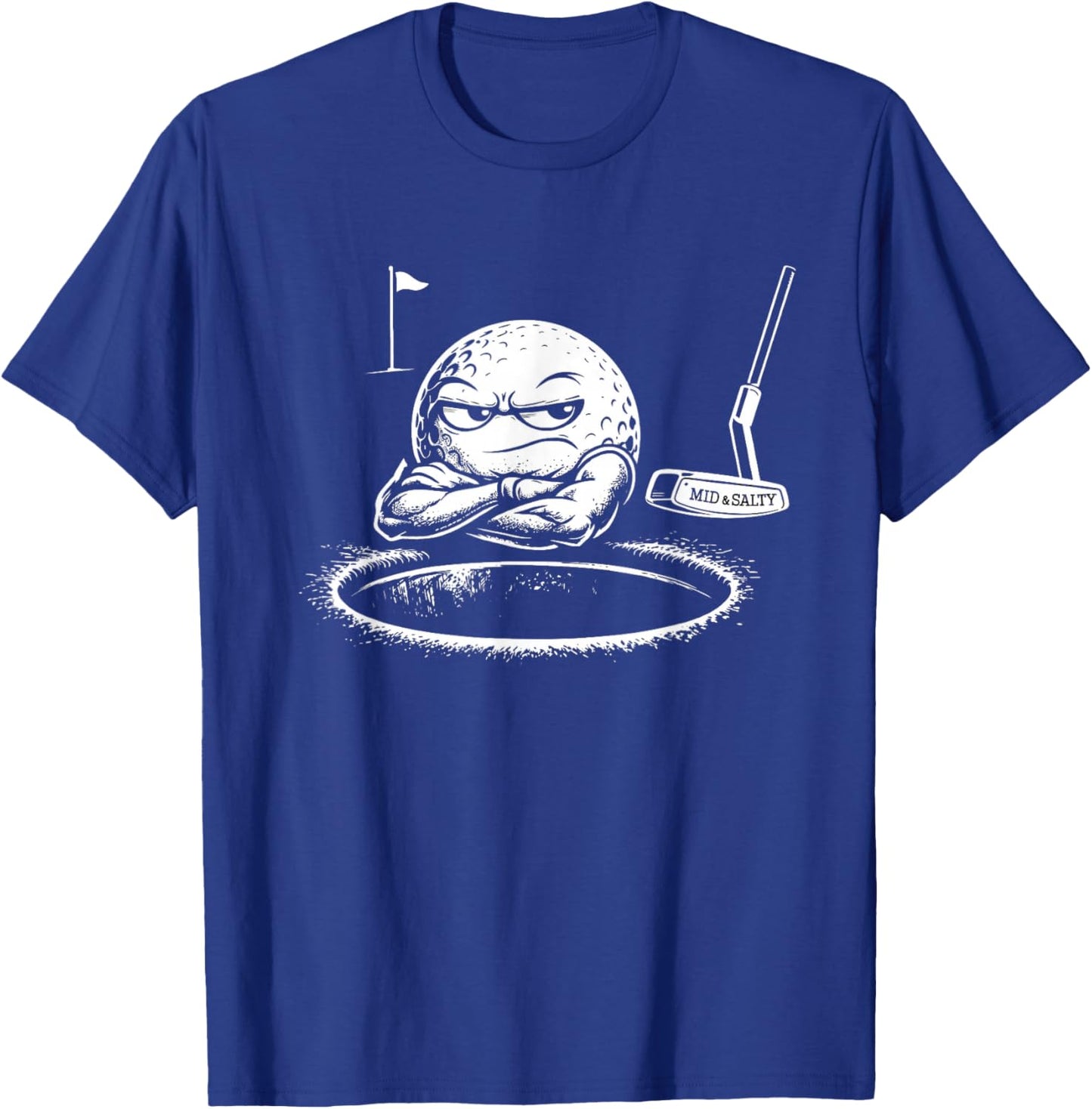 Funny Salty Golf Ball Putter Sports T T-Shirt - T-Shirt | Royal