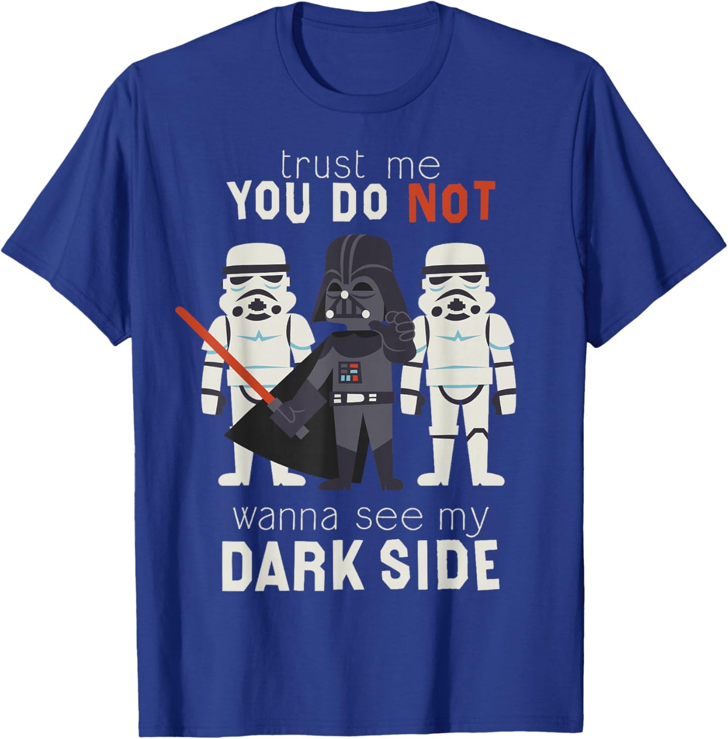 Star Wars A New Hope Darth Vader Dark Side Cartoon T-Shirt - T-Shirt | Royal