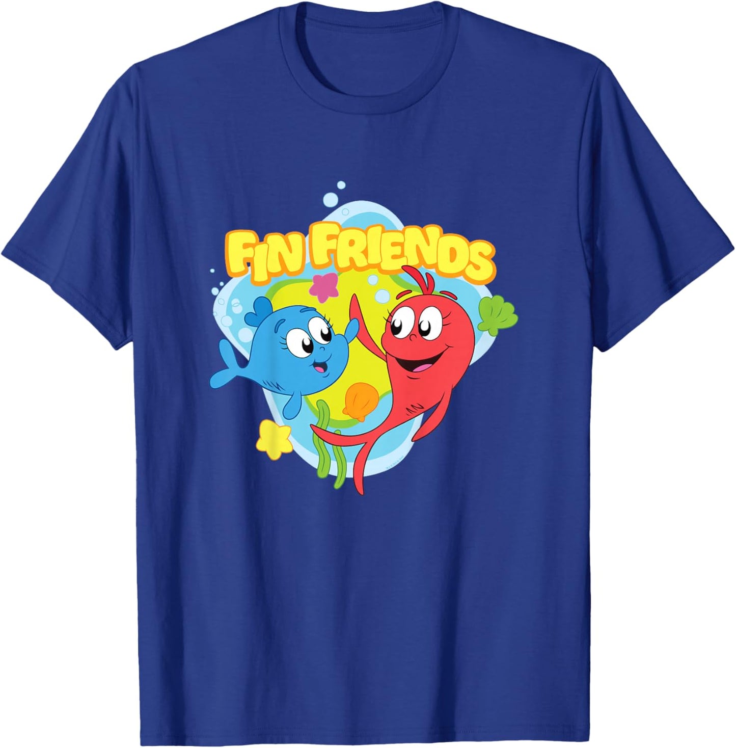 Red Fish, Blue Fish Fin Friends Officially Licensed Youth T-Shirt - T-Shirt | Royal
