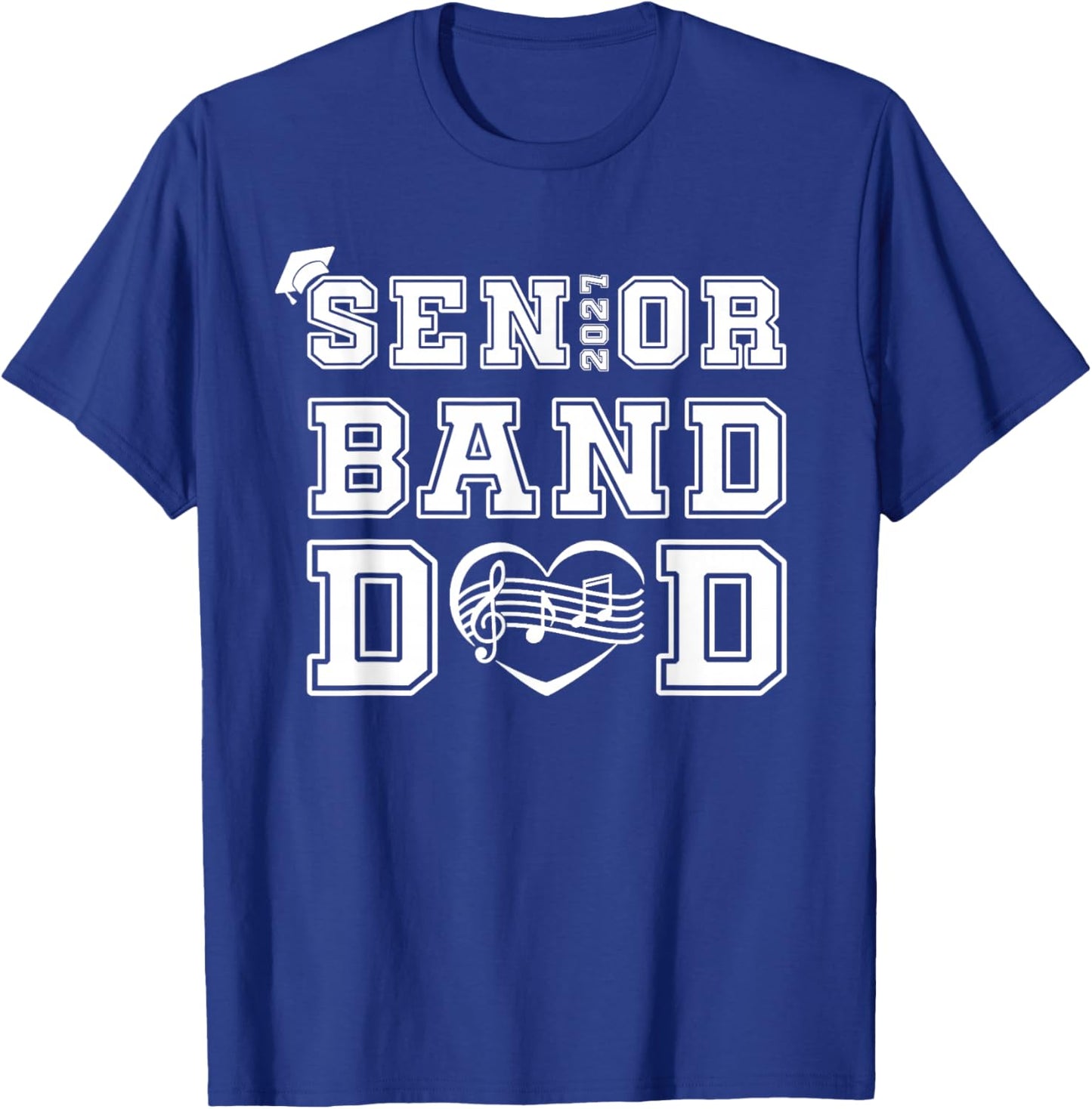 Senior Marching Band Dad Class of 2027 Senior Night Men T-Shirt - T-Shirt | Royal