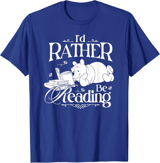 Disney Winnie The Pooh I'd Rather Be Reading T-Shirt - T-Shirt | Royal