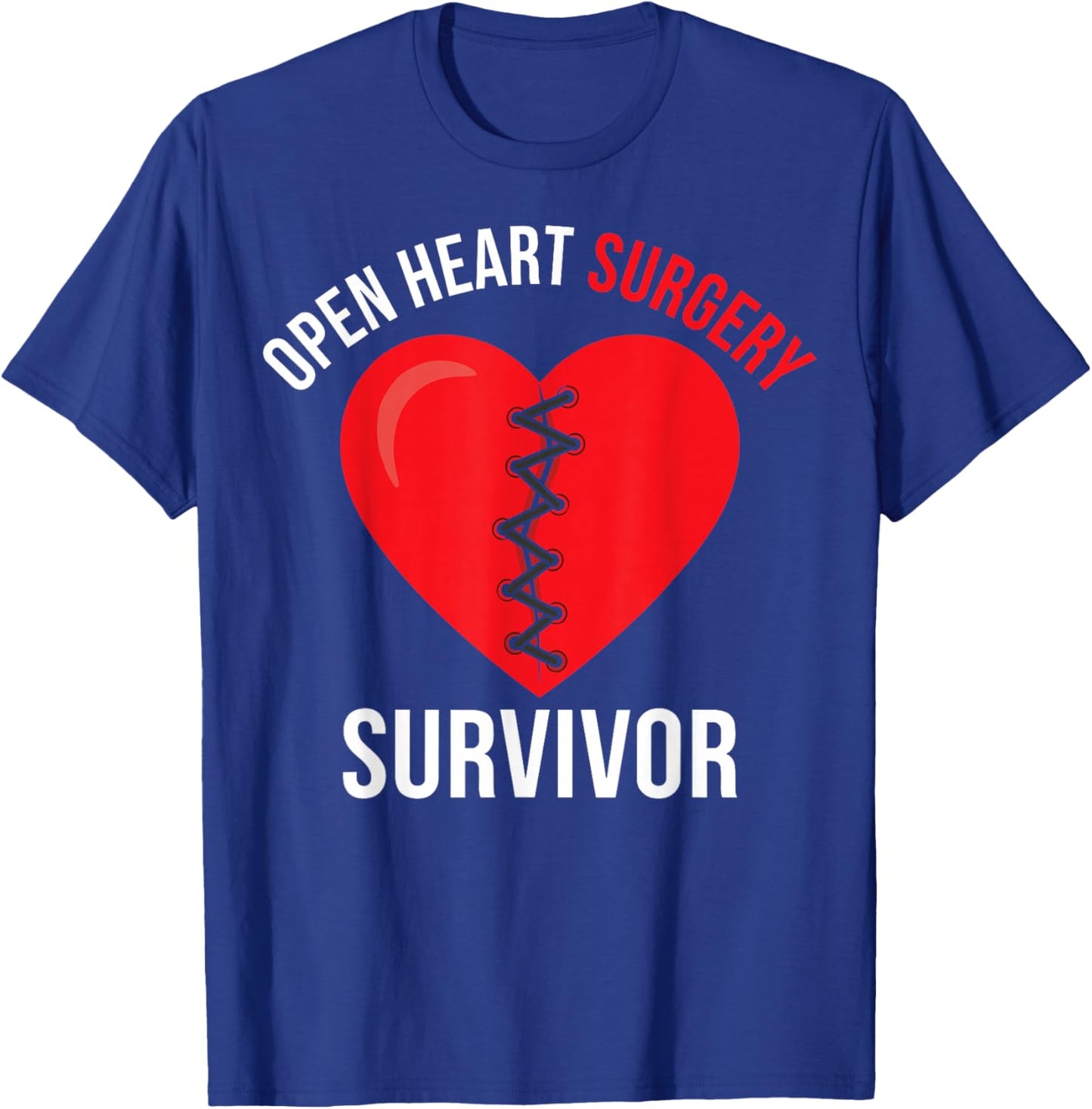 Open Heart Surgery Survivor - Heart Recovery Warriors T-Shirt - T-Shirt | Royal