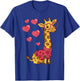 Cute Kawaii Giraffe with Hearts Funny Giraffe Lover for Girl T-Shirt - T-Shirt | Royal