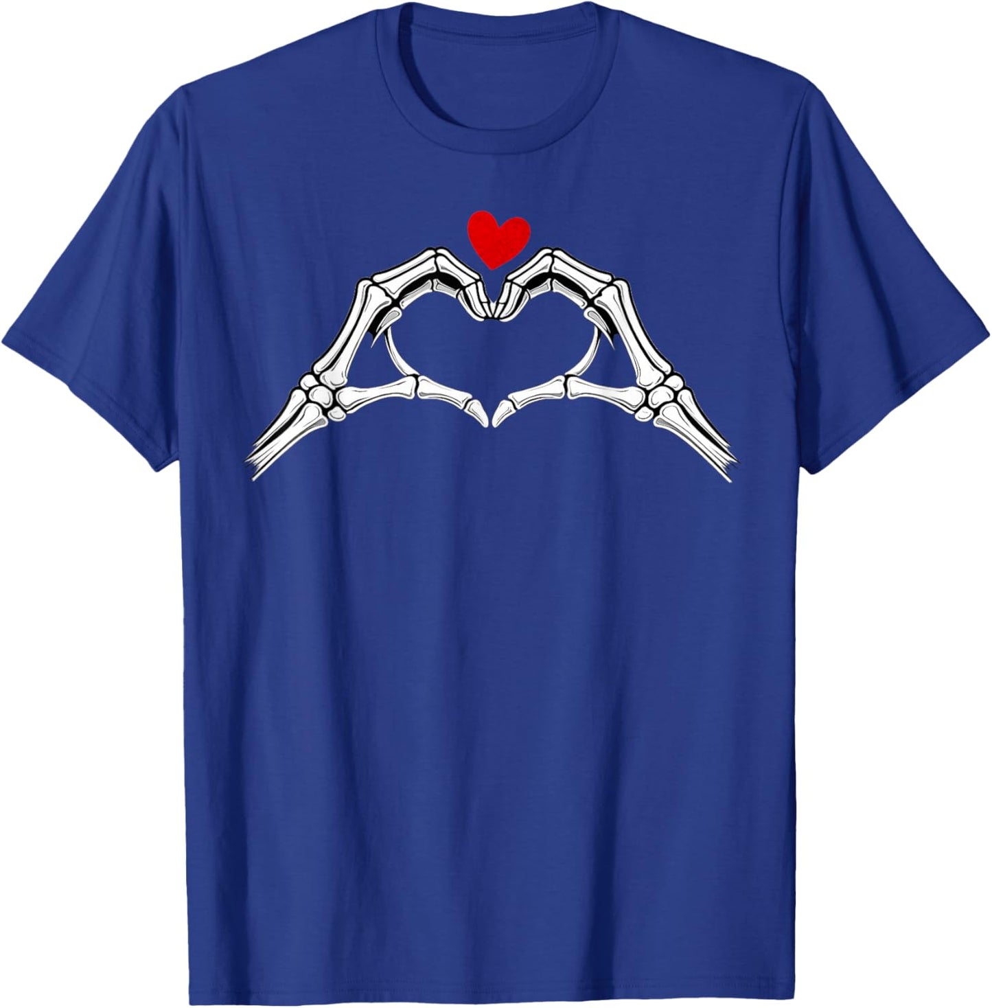 Valentine Skeleton Hand Heart Men Custume Funny Valentine's T-Shirt - T-Shirt | Royal
