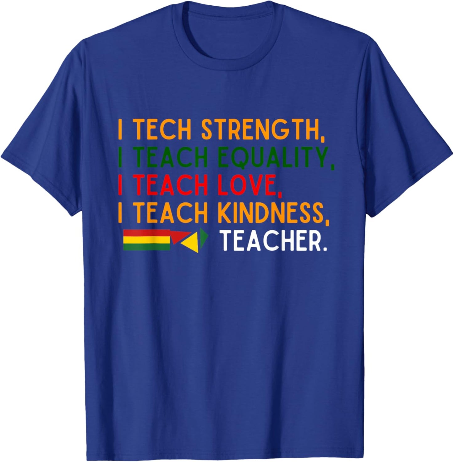 Black History Celebration Apparel Teachers African American T-Shirt - T-Shirt | Royal