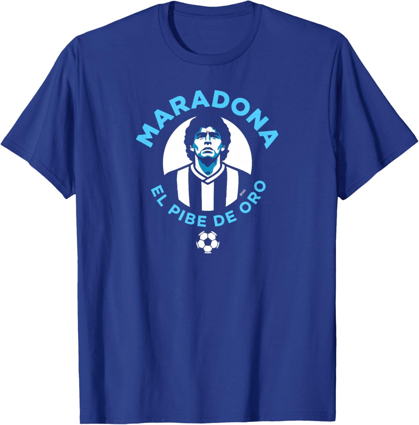 Diego Maradona Vintage El Pibe De Oro Retro Soccer Player T-Shirt - T-Shirt | Royal