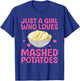 Mashed Potato Art Girls Thanksgiving Mashed Potato T-Shirt - T-Shirt | Royal
