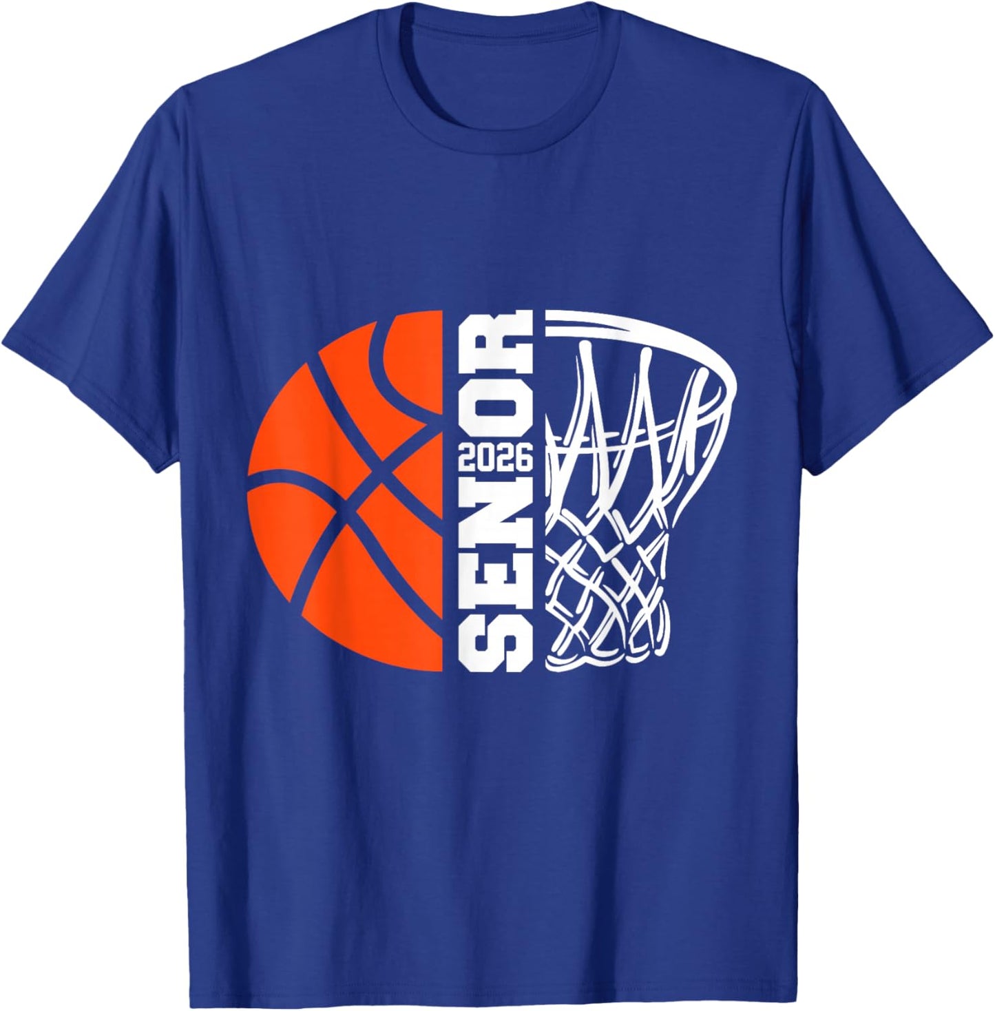 Graduate Senior Class of 2026 Basketball Player Graduation T-Shirt - T-Shirt | Royal