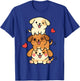 Cute Kawaii Puppies Graphic Dog Lovers T-Shirt - T-Shirt | Royal
