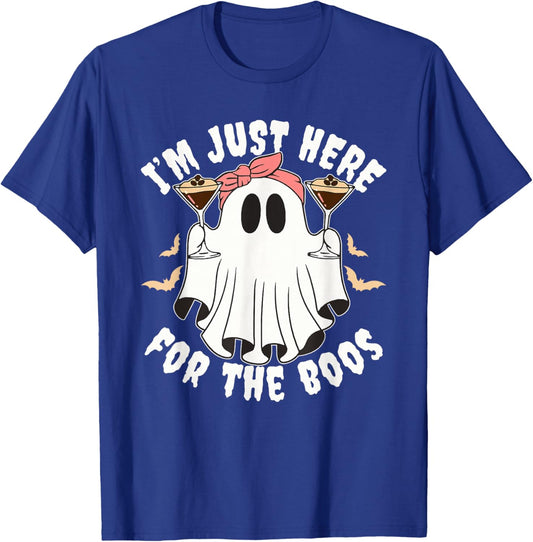 I'm Just Here for The Boos Women Halloween Espresso Martini T-Shirt - T-Shirt | Royal