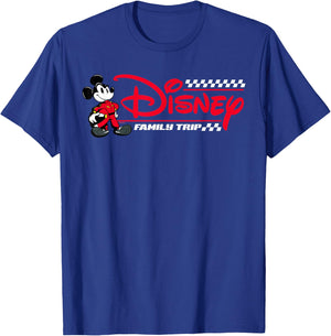 Disney Mickey Mouse Race Car Driver Family Trip Racing Logo T-Shirt - T-Shirt | Royal